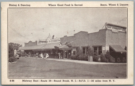 BOUND BROOK NJ RESTAURANT ANTIQUE POSTCARD