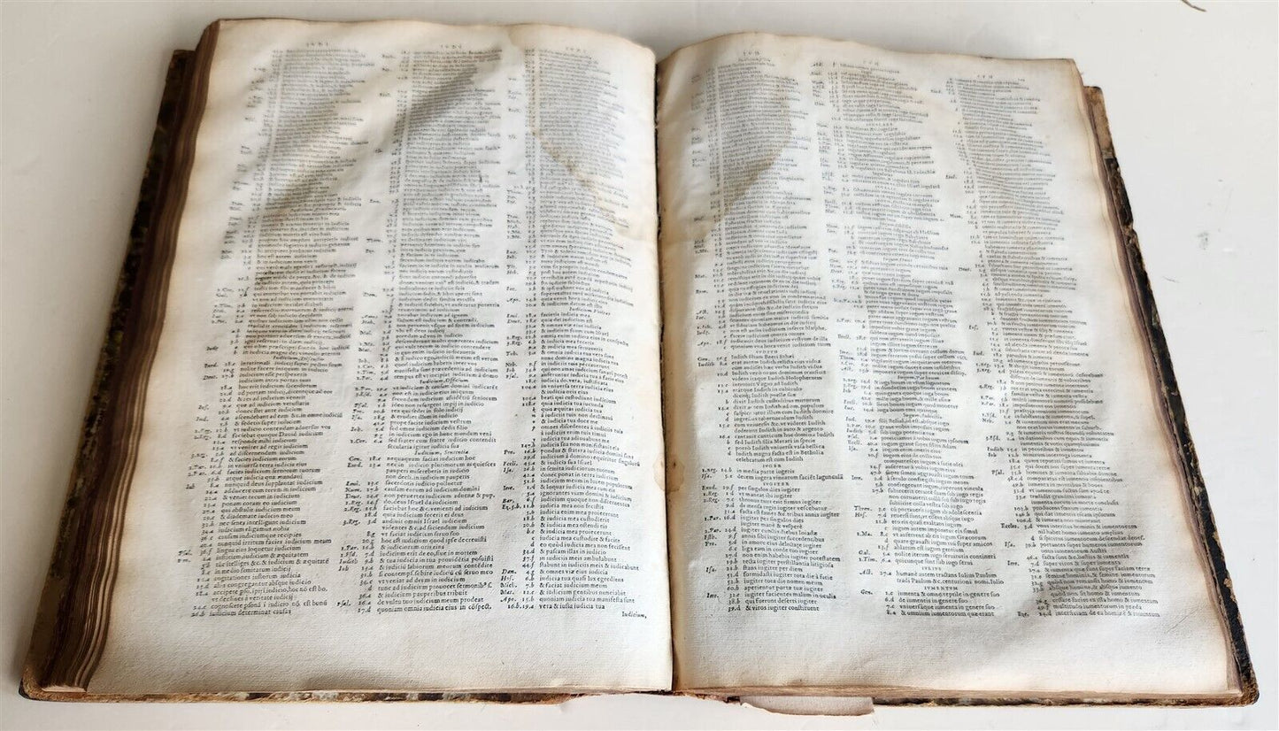 1562 BIBLE CONCORDANCE by JEAN BENOIT antique Concordantiae Novae Testamenti