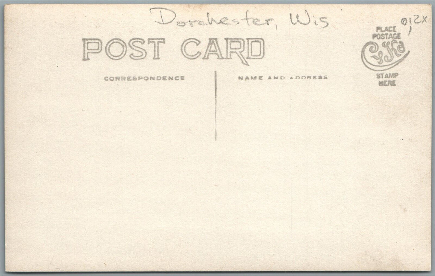 DORCHESTER WI MAIN STREET ANTIQUE REAL PHOTO POSTCARD RPPC