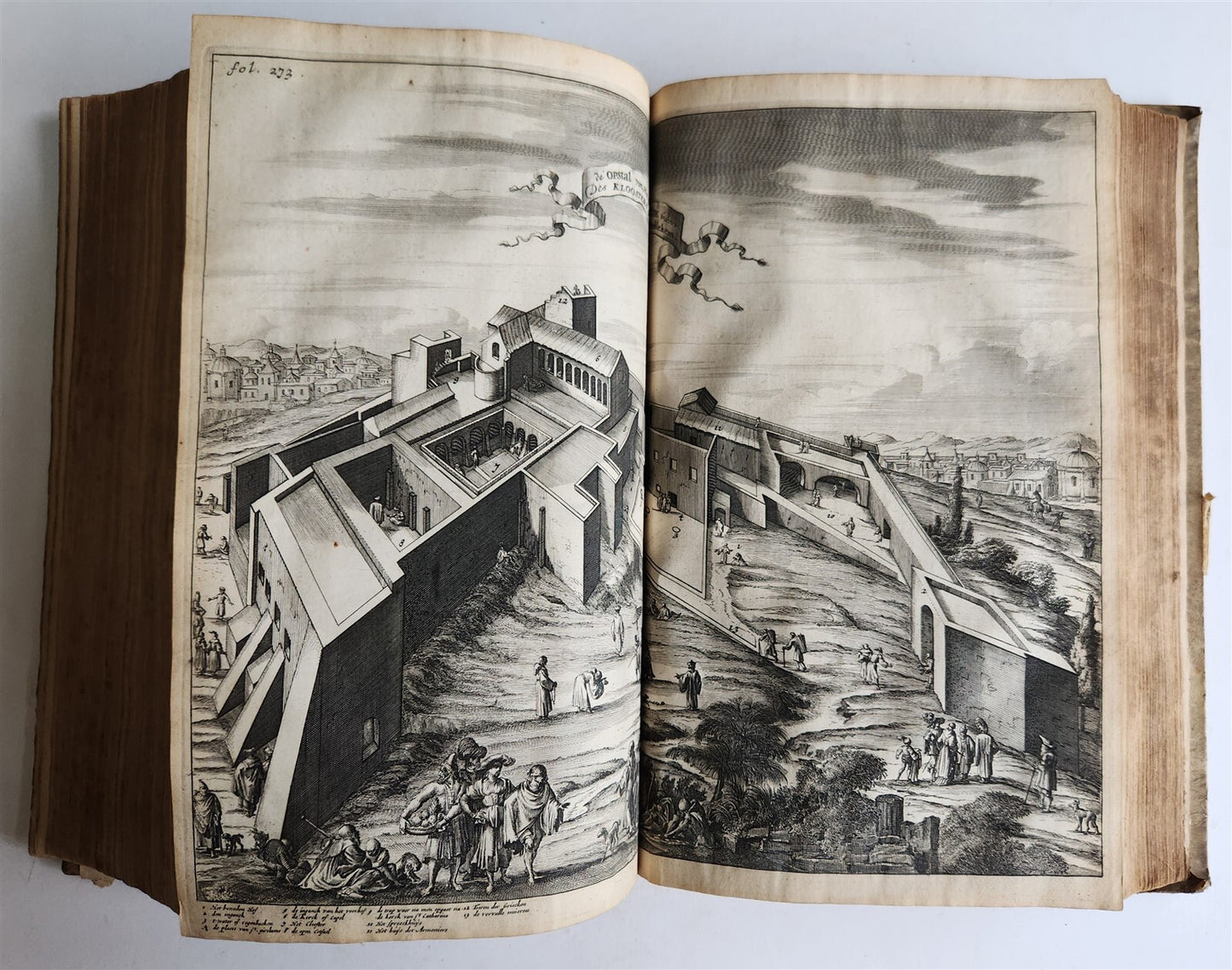 1677 TRAVELS to PALESTINE SYRIA & HOLY LAND antique FOLIO ILLUSTRATED w/ MAPS