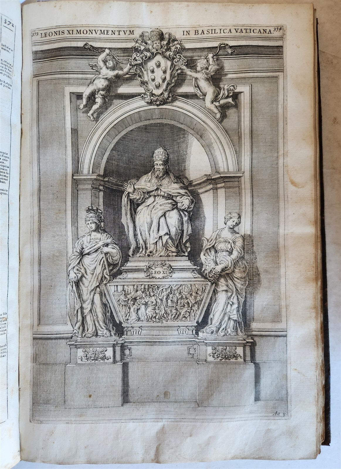 1677 LIVES of ROMAN POPES 4 FOLIO VOLUMES FULLY ILLUSTRATED antique in LATIN