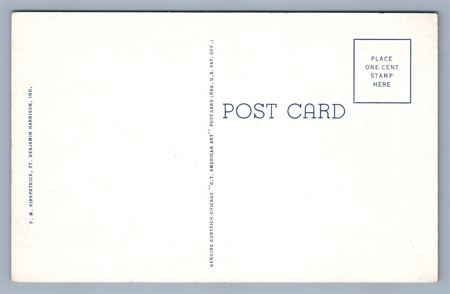 FORT BENJAMIN HARRISON IN ANTIQUE POSTCARD