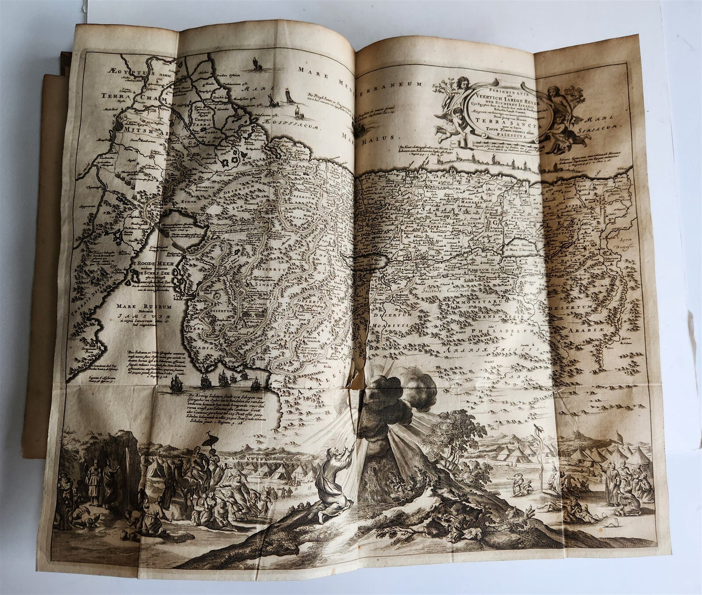 1677 TRAVELS to PALESTINE SYRIA & HOLY LAND antique FOLIO ILLUSTRATED w/ MAPS