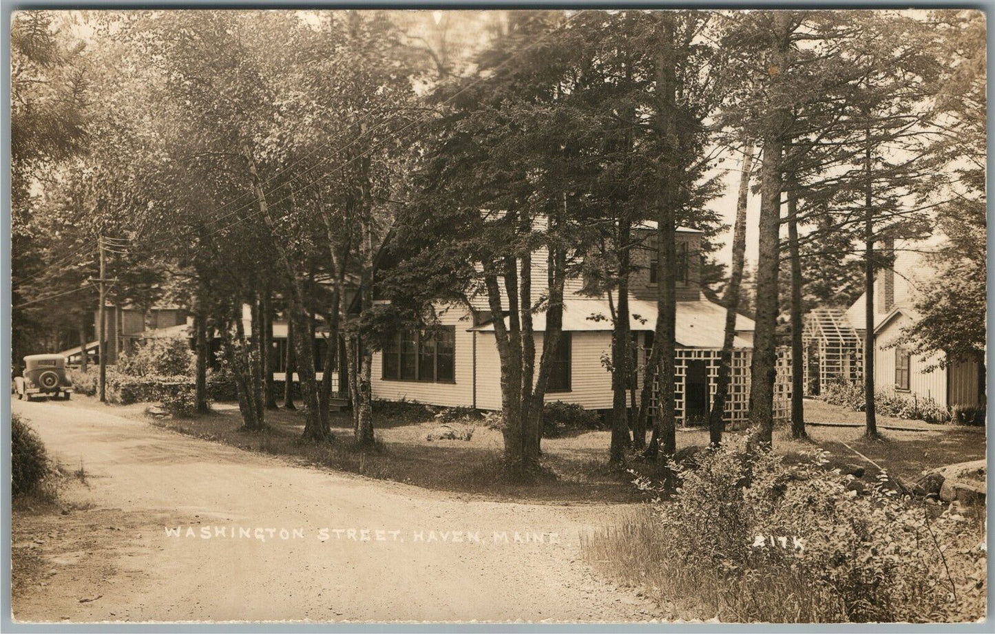 HAVEN ME WASHINGTON STREET ANTIQUE REAL PHOTO POSTCARD RPPC