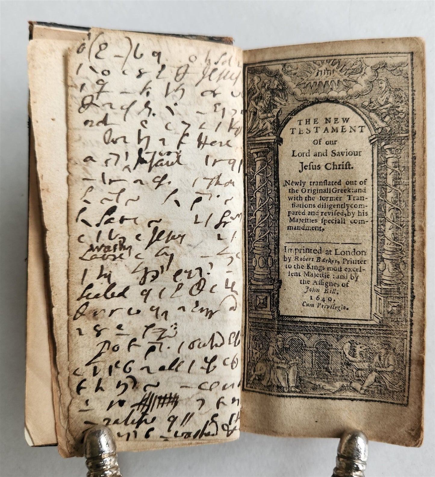 1640 BIBLE in ENGLISH antique New Testament Robert Barker & assigns of John Bill
