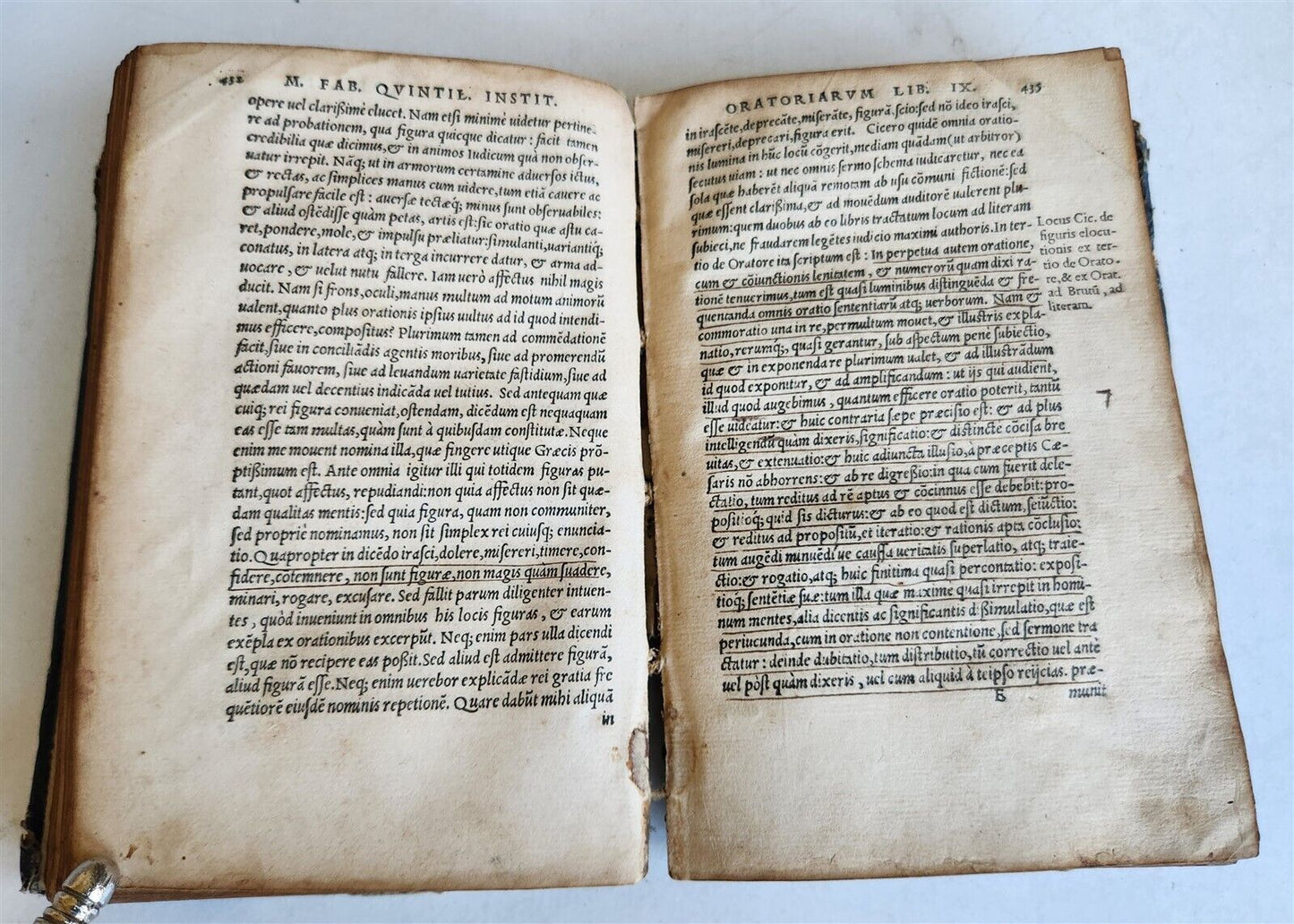 1549 M. Fabii Quintiliani Institutionum oratoriarum antique 16th CENTURY