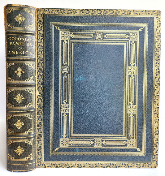 1927 COLONIAL FAMILIES OF AMERICA antique ILLUSTRATED FOLIO