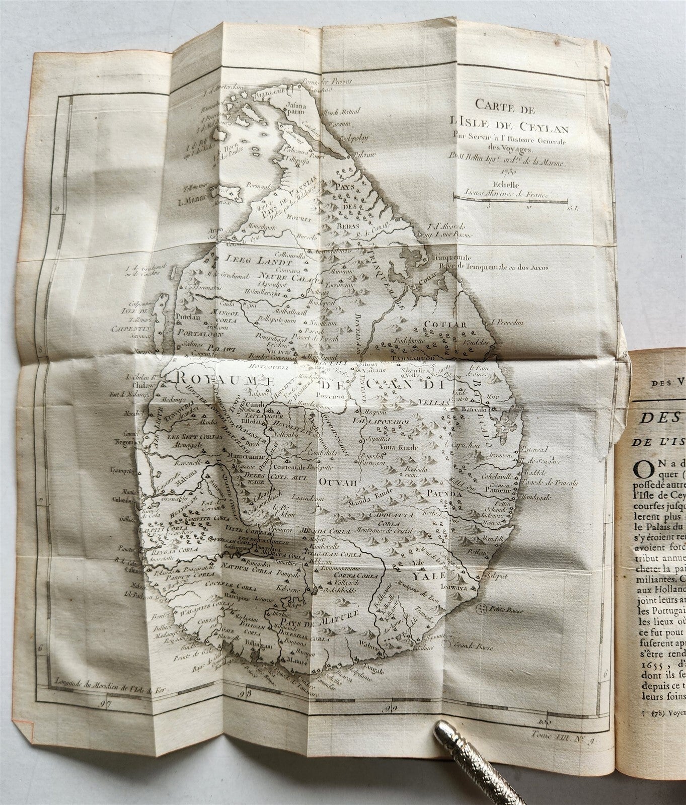 1750 HISTOIRE des VOYAGES antique Vol.32 CEYLON & MADAGASCAR TRAVELS illustrated