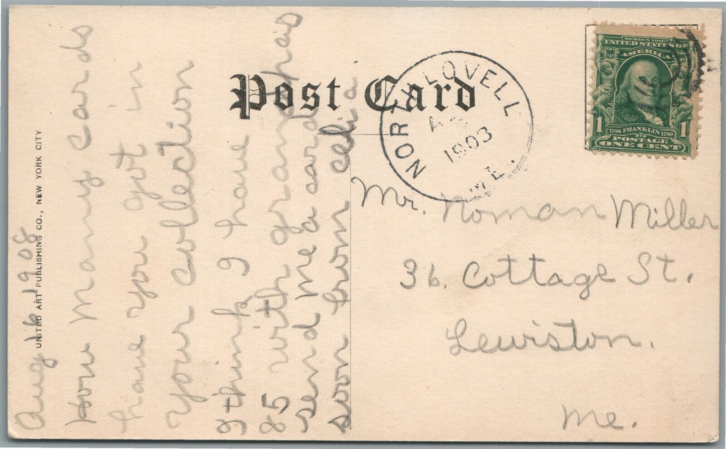 NORTH LOVELL ME ANTIQUE POSTCARD