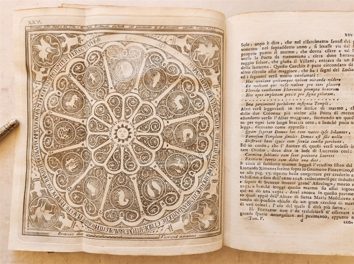 1756-1757 HISTORY of FLORENCE 2 VOLUMES antique ILLUSTRATED w/FOLDOUT ENGRAVINGS