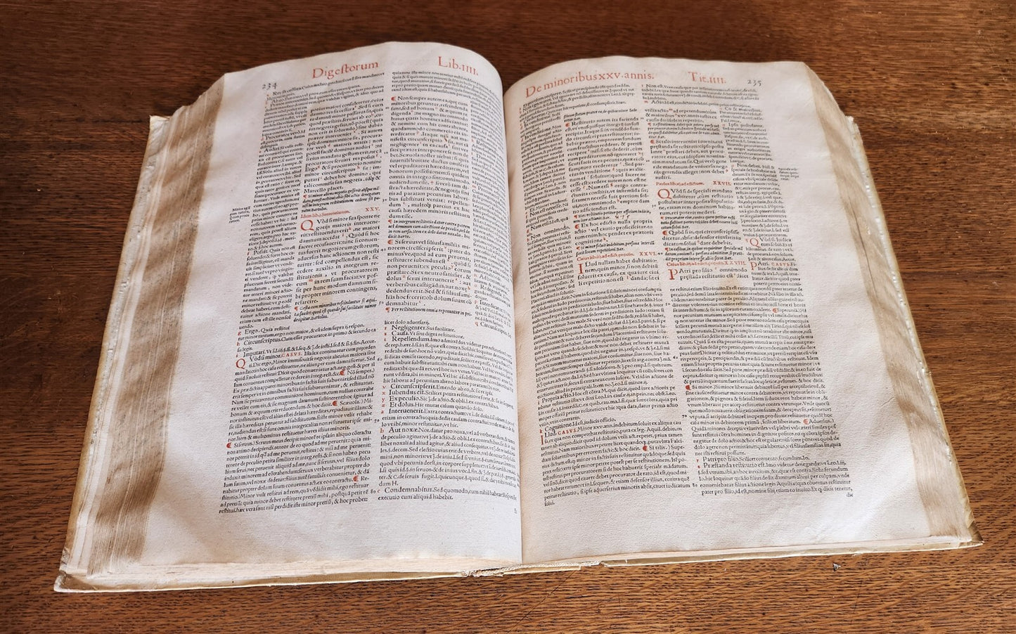 1557 LAW BOOK PART of Corpus Juris Civilis DIGESTA antique MASSIVE FOLIO vellum