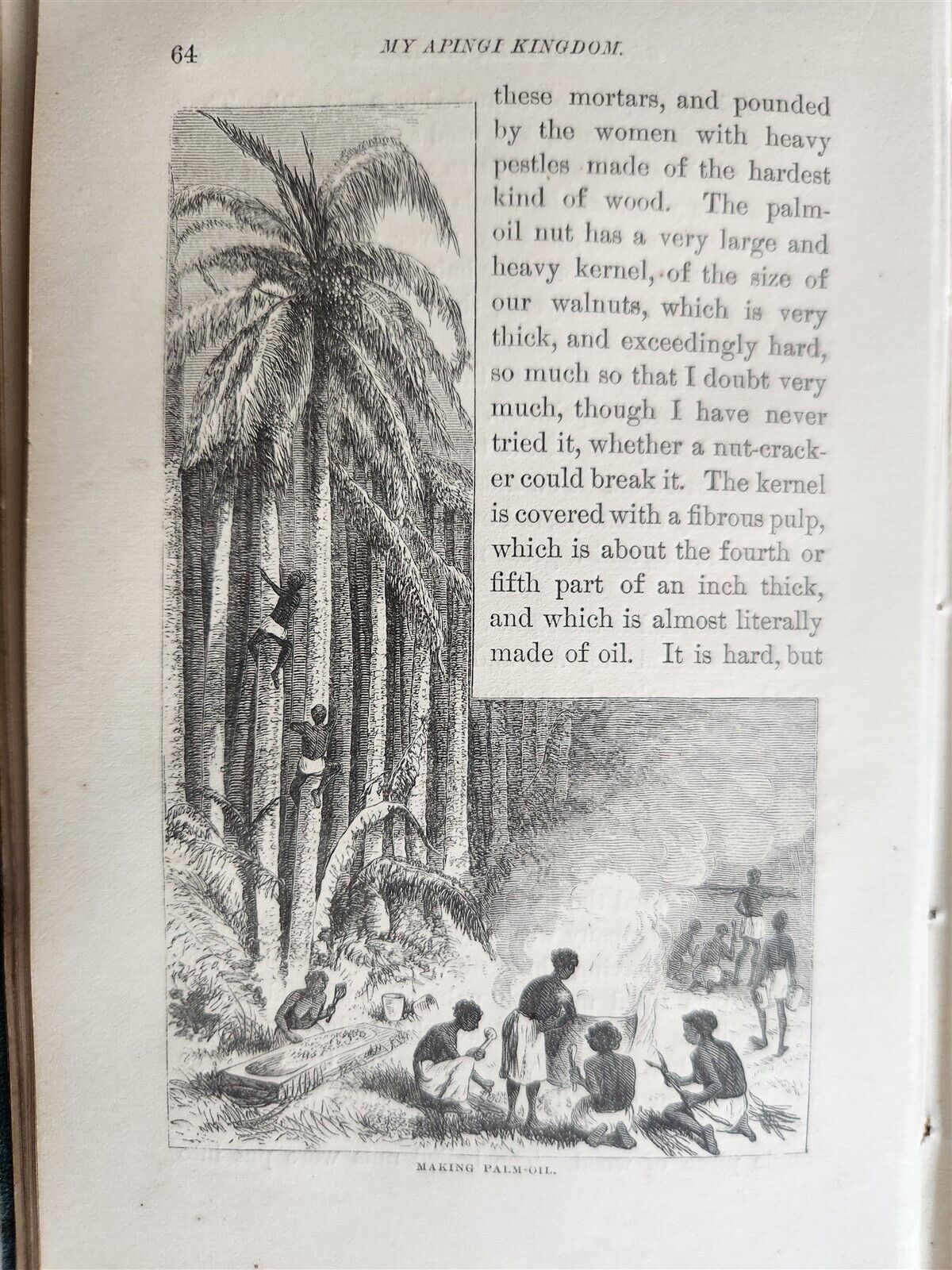 1871 MY APINGI KINGDOM LIFE in GREAT SAHARA PAUL DU CHAILLU antique ILLUSTRATED