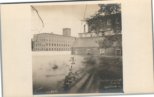 GUILFORD ME DYE HOUSE & MILL ANTIQUE REAL PHOTO POSTCARD RPPC