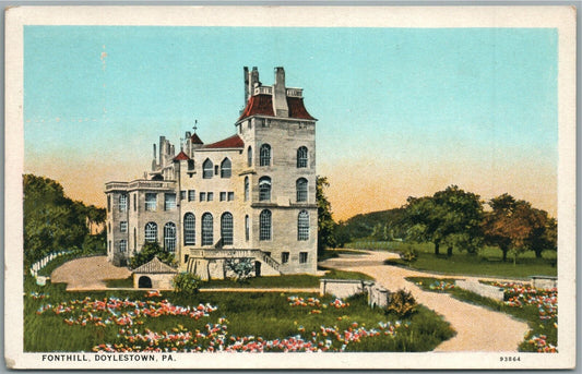 DOYLESTOWN PA FONTHILL ANTIQUE POSTCARD