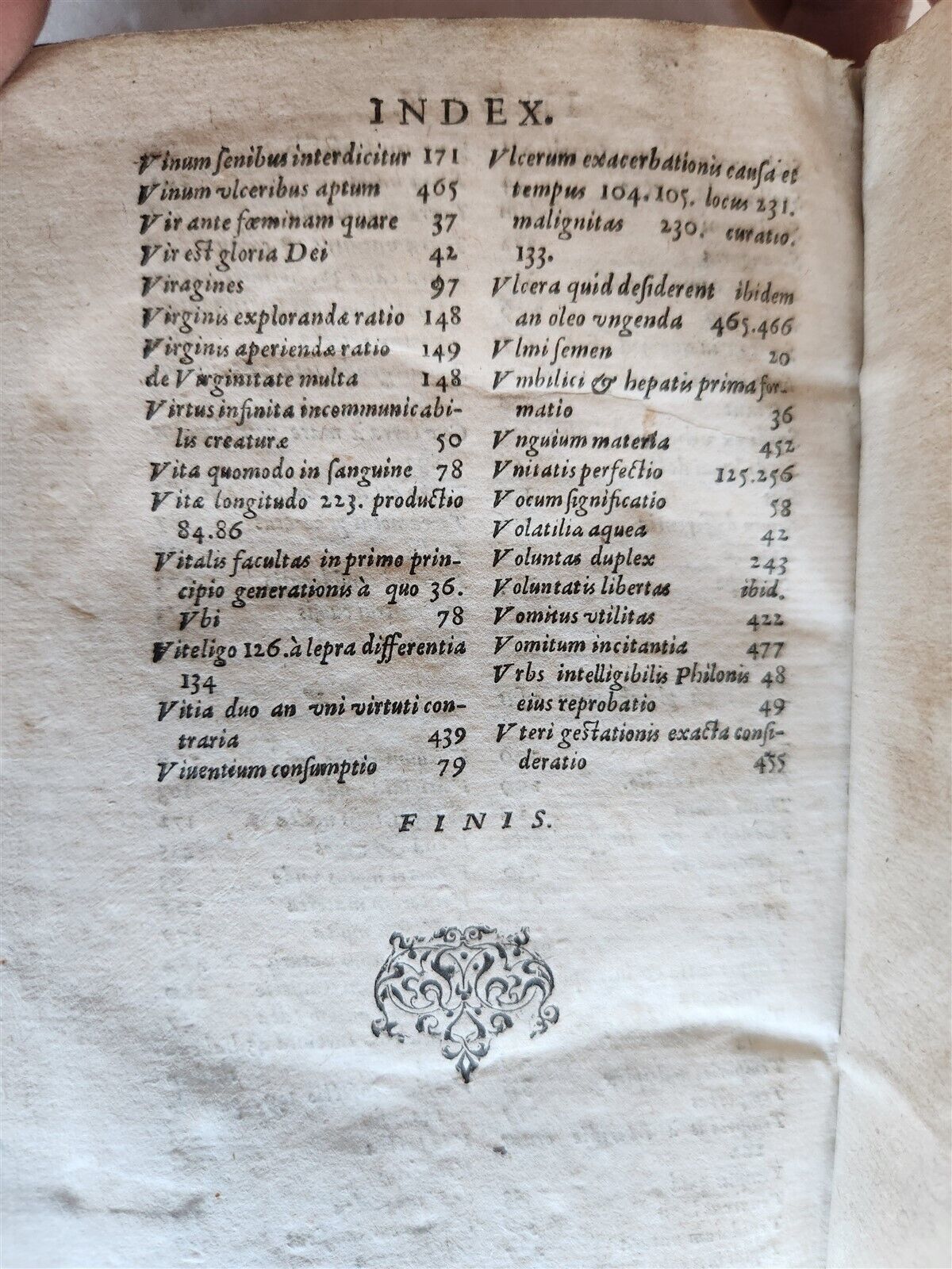 1595 FRANCISCI VALLESII Biblical natural history antique 16th CENTURY vellum