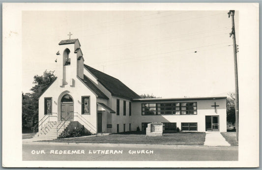 EAU CLAIRE WI OUR REDEEMER CHURCH VINTAGE REAL PHOTO POSTCARD RPPC