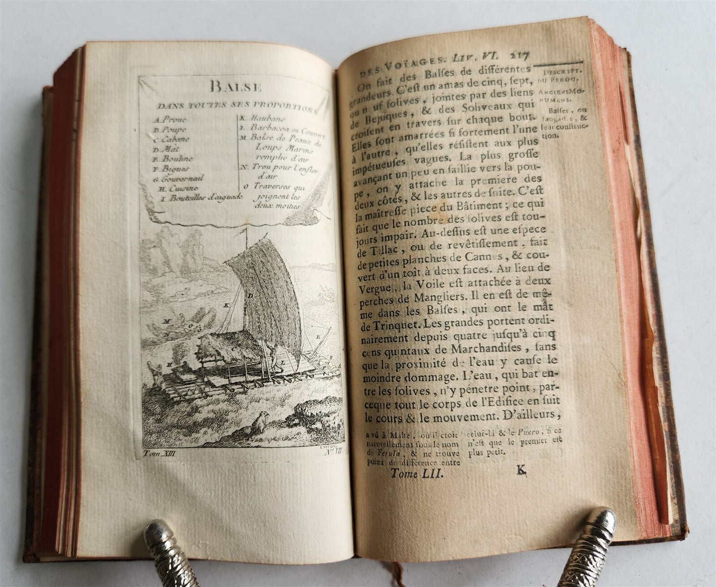 1757 HISTOIRE des VOYAGES antique Vol.52 PERU INCAS TRAVELS illustrated