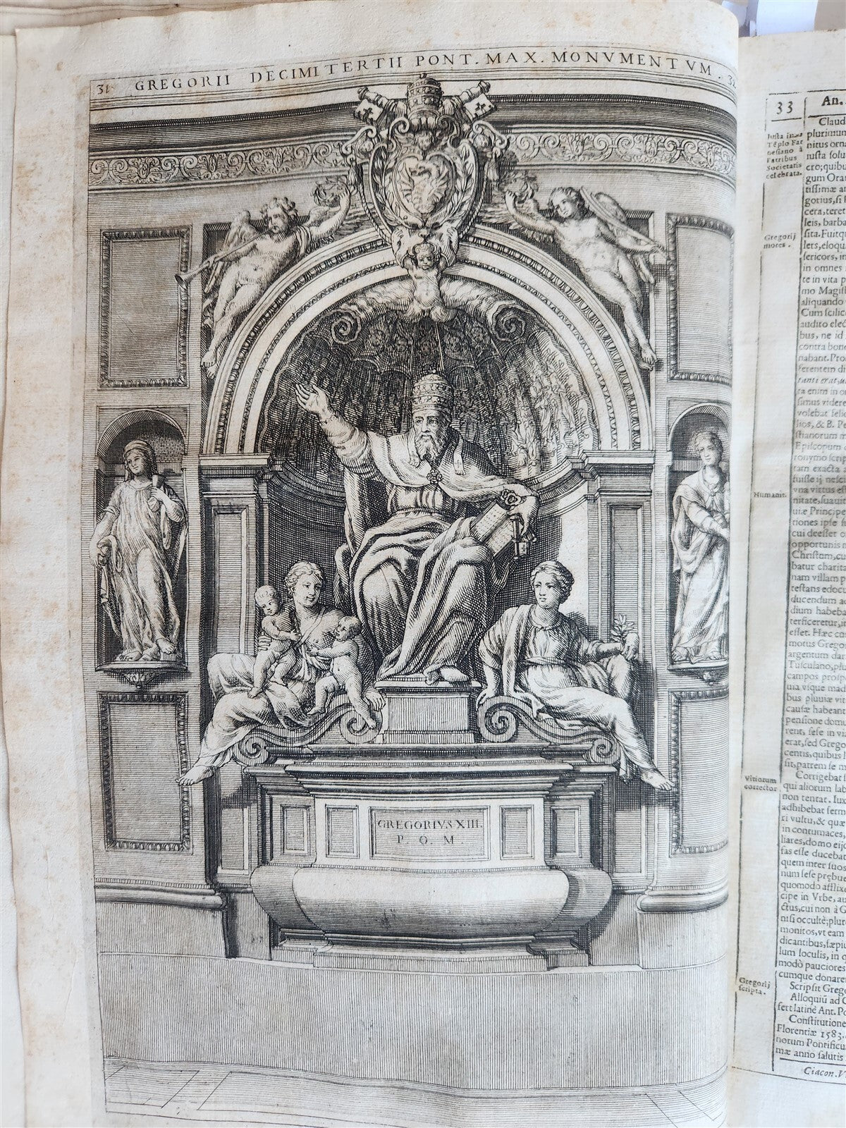 1677 LIVES of ROMAN POPES 4 FOLIO VOLUMES FULLY ILLUSTRATED antique in LATIN
