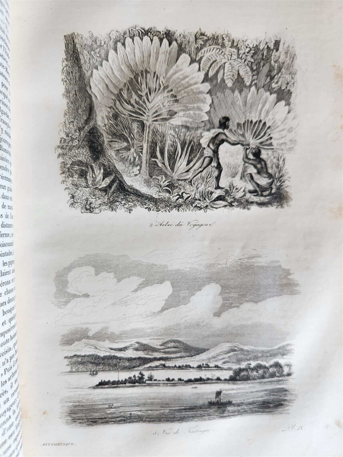 1839 VOYAGE PITTORESQUE AUTOUR du MONDE 2 VOLUMES antique ILLUSTRATED