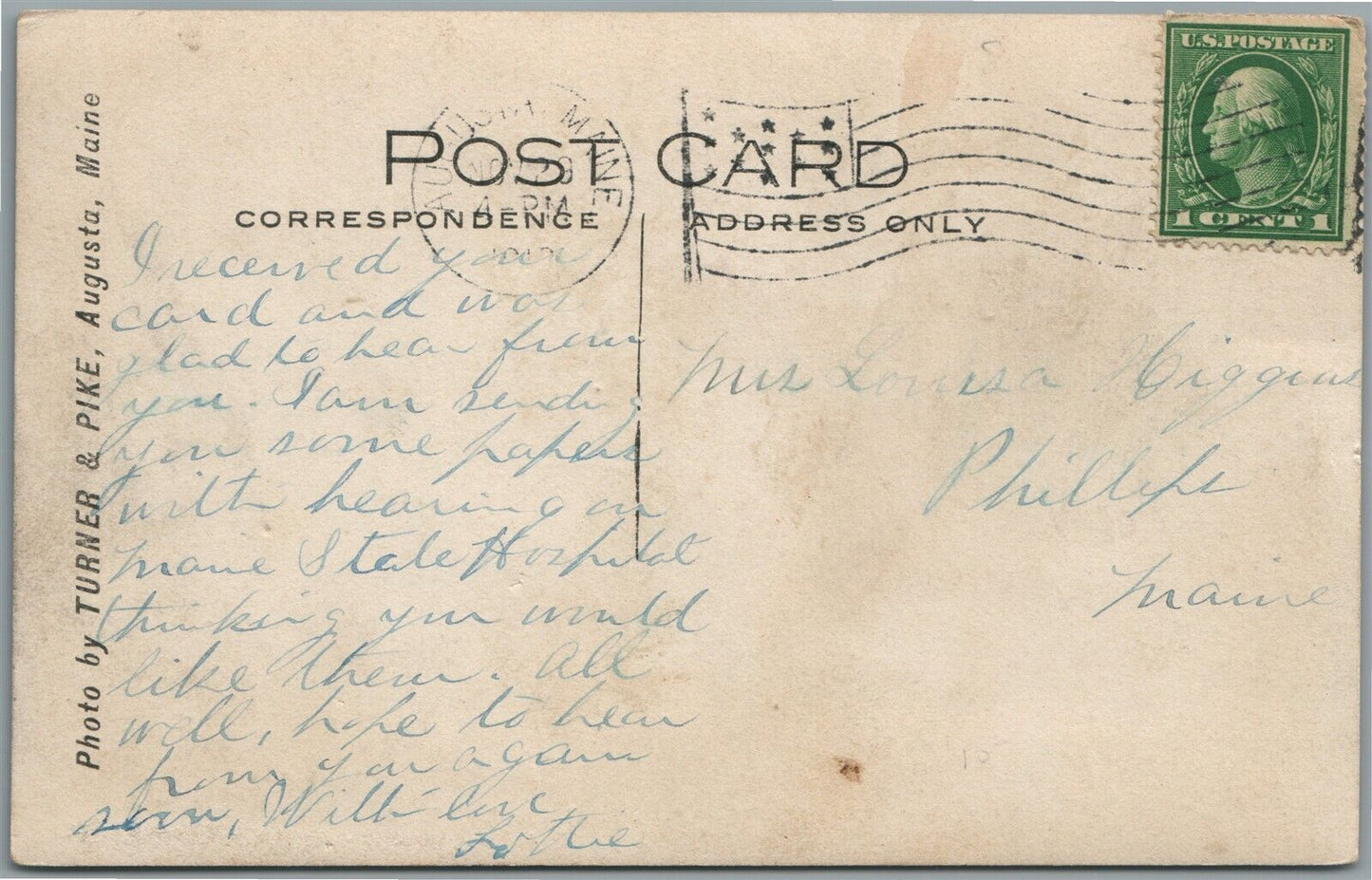 AUGUSTA HOUSE ME ANTIQUE REAL PHOTO POSTCARD RPPC