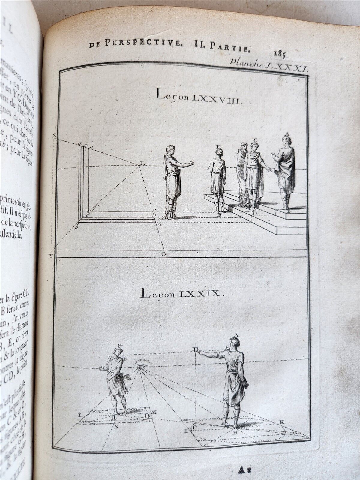 1750 TREATISE on PERPECTIVE for USE of ARTISTS antique ILLUSTRATED w/ 110 PLATES
