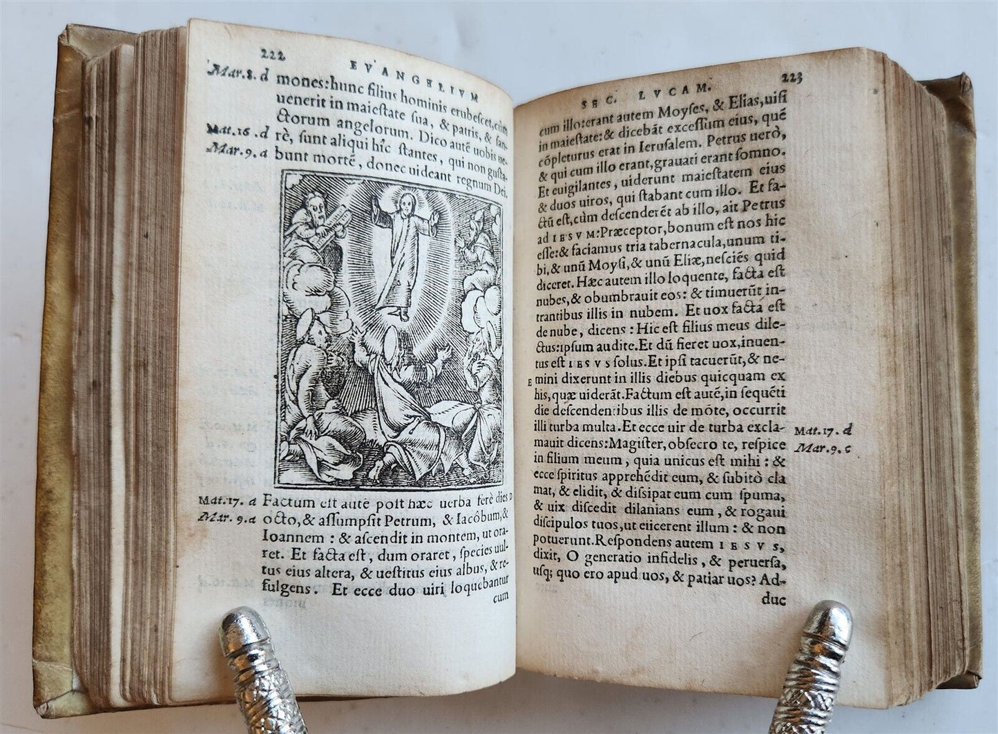 1558 BIBLE IN LATIN ILLUSTRATED antique 16th CENTURY vellum bound NEW TESTAMENT