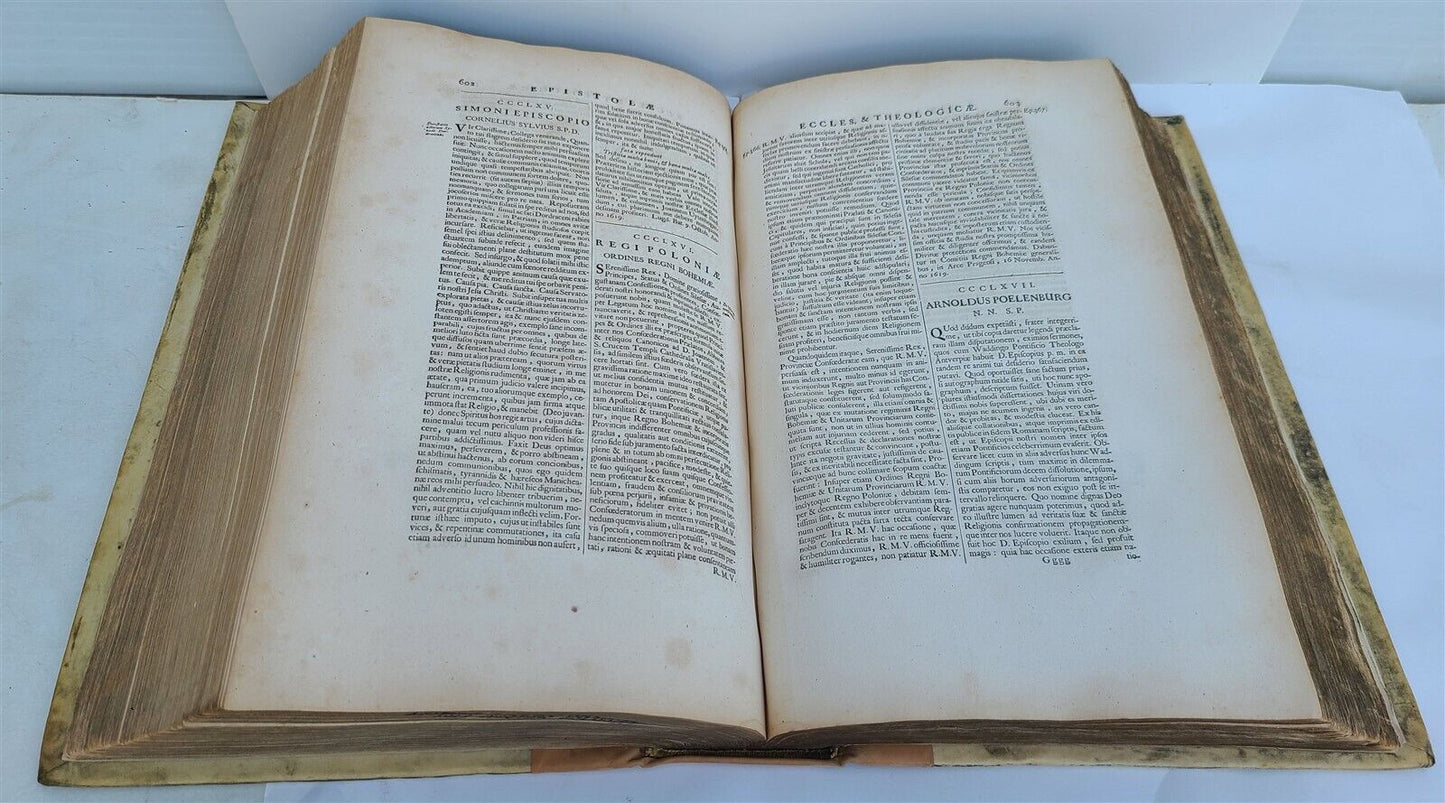 1684 Protestantism antique VELLUM FOLIO Paestantium Eruditorum Virorum Epistolae