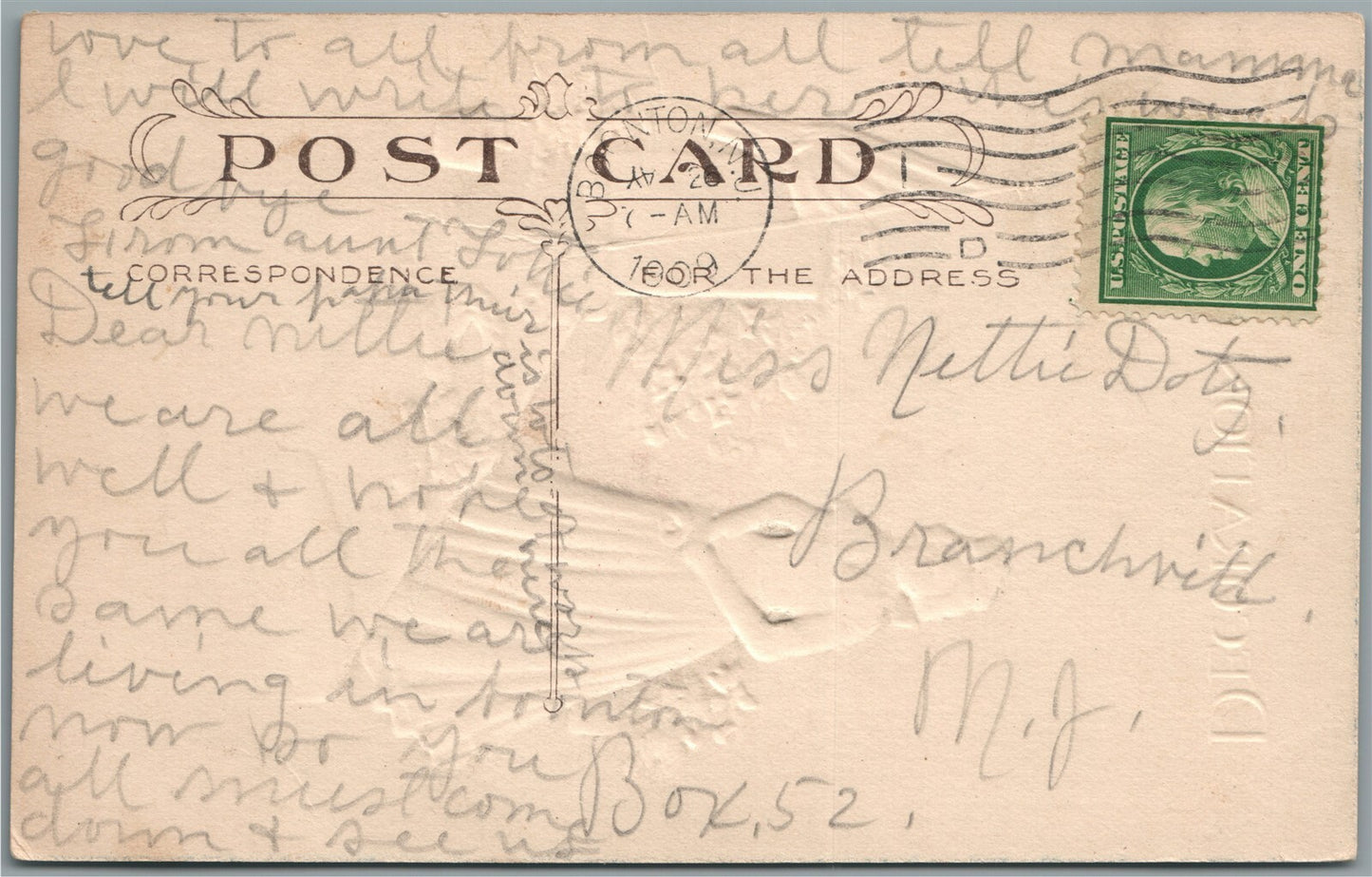 DECORATION DAY ARTIST SIGNED by BUNNELL ANTIQUE POSTCARD