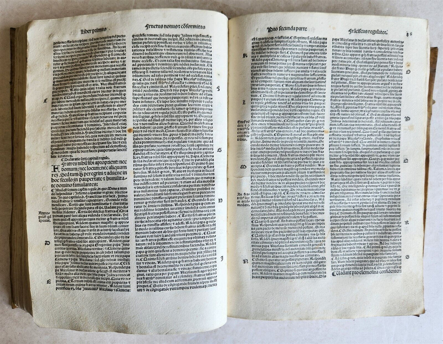 1513 POST-INCUNABULA HISTORY of FRANCISCANS ORDER antique Vellum Bound RARE
