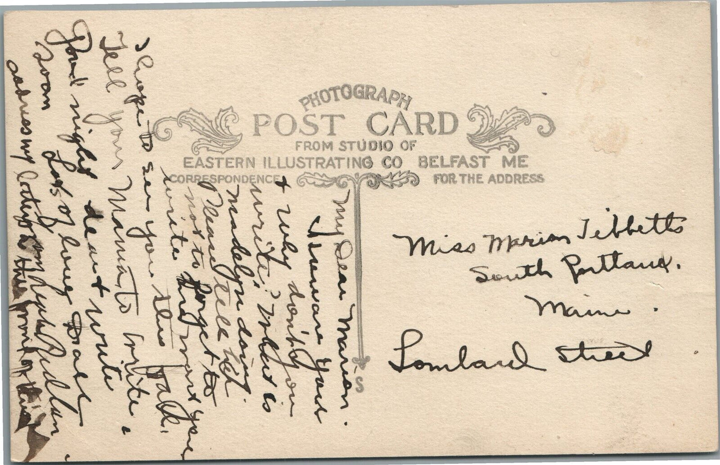 FRYEBURG ME YE OLDE INN ANTIQUE REAL PHOTO POSTCARD RPPC