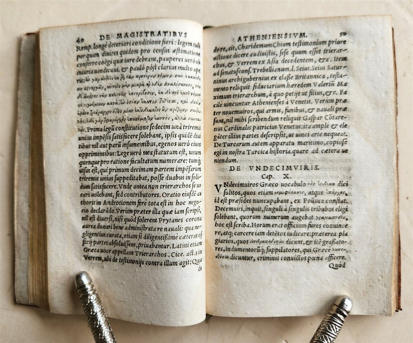 1551 ATHENIAN MAGISTRATES GREEK & ROMAN HISTORY by Guillaume POSTEL antique