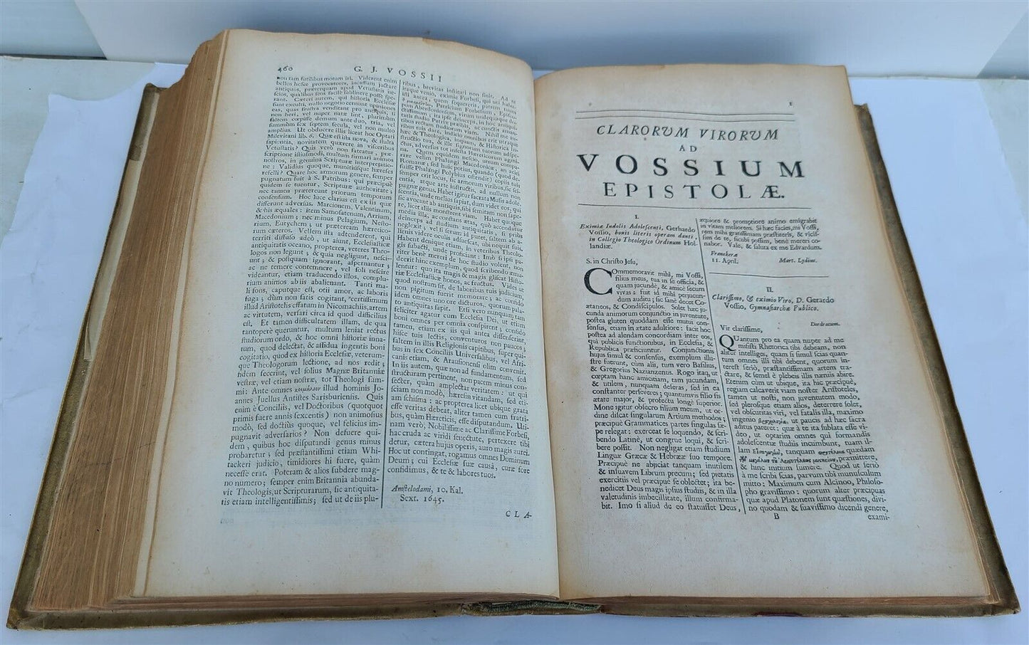 1690 Gerardus Vossius VELLUM FOLIO antique Clarorum Virorum ad eum Epistoae