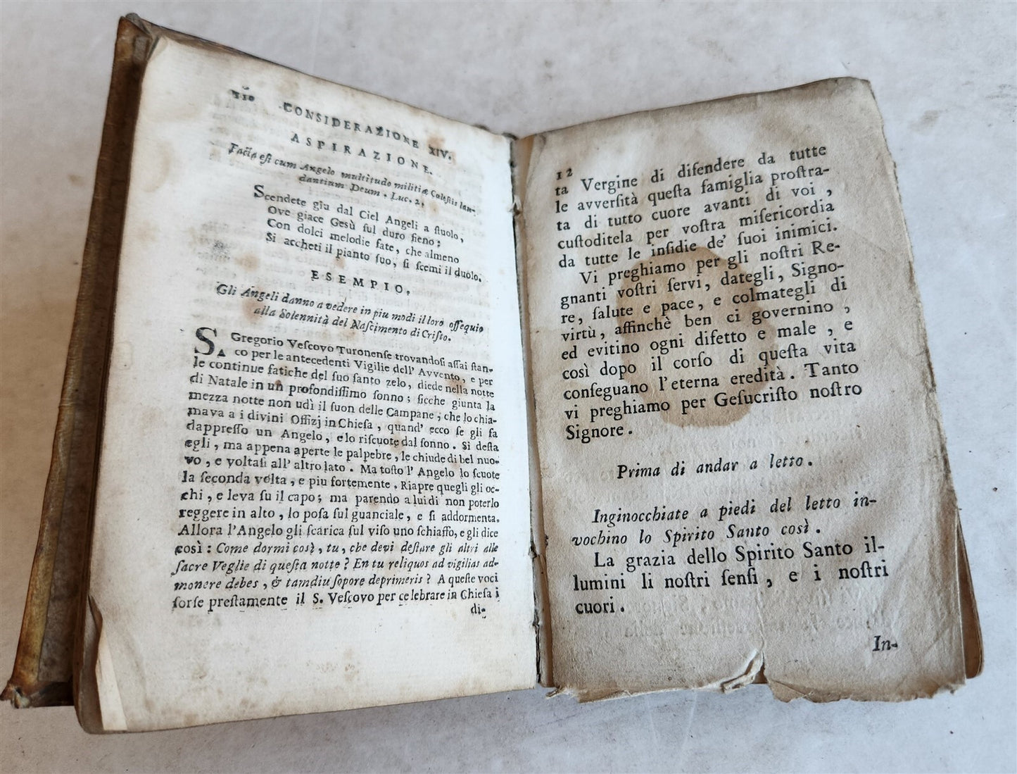 1737 L'AMOR DE CUORI GESU BAMBINIO by S. NATALE antique in ITALIAN vellum bound