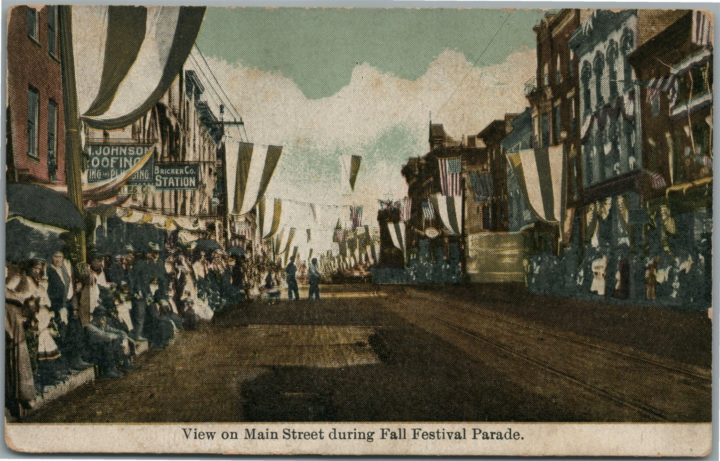 RICHMOND IN MAIN STREET FALL FESTIVAL PARADE ANTIQUE POSTCARD