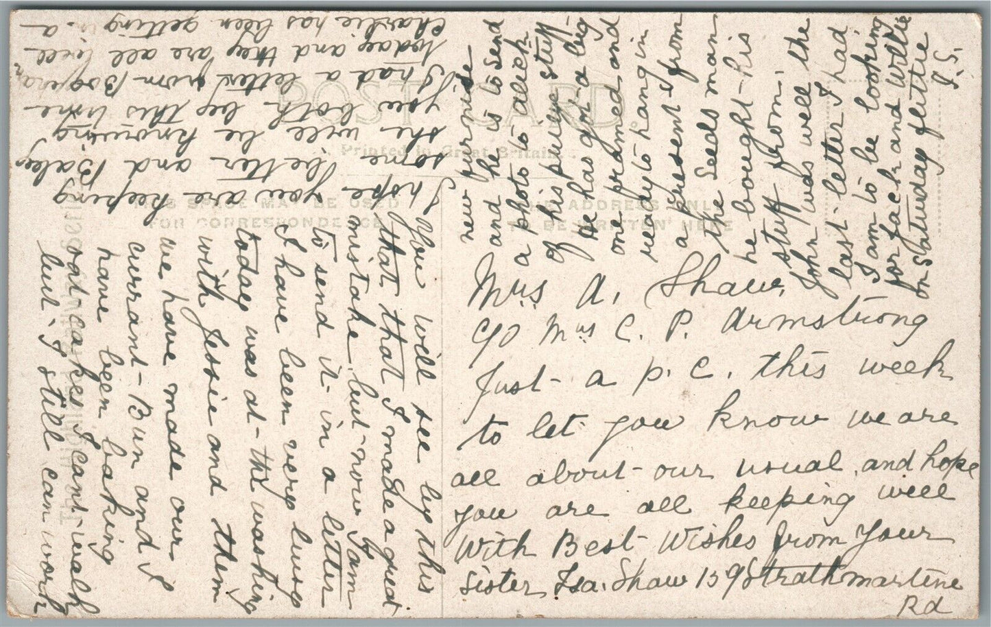 JOHN O'GROATS HOUSE WICK STATION UK ANTIQUE POSTCARD