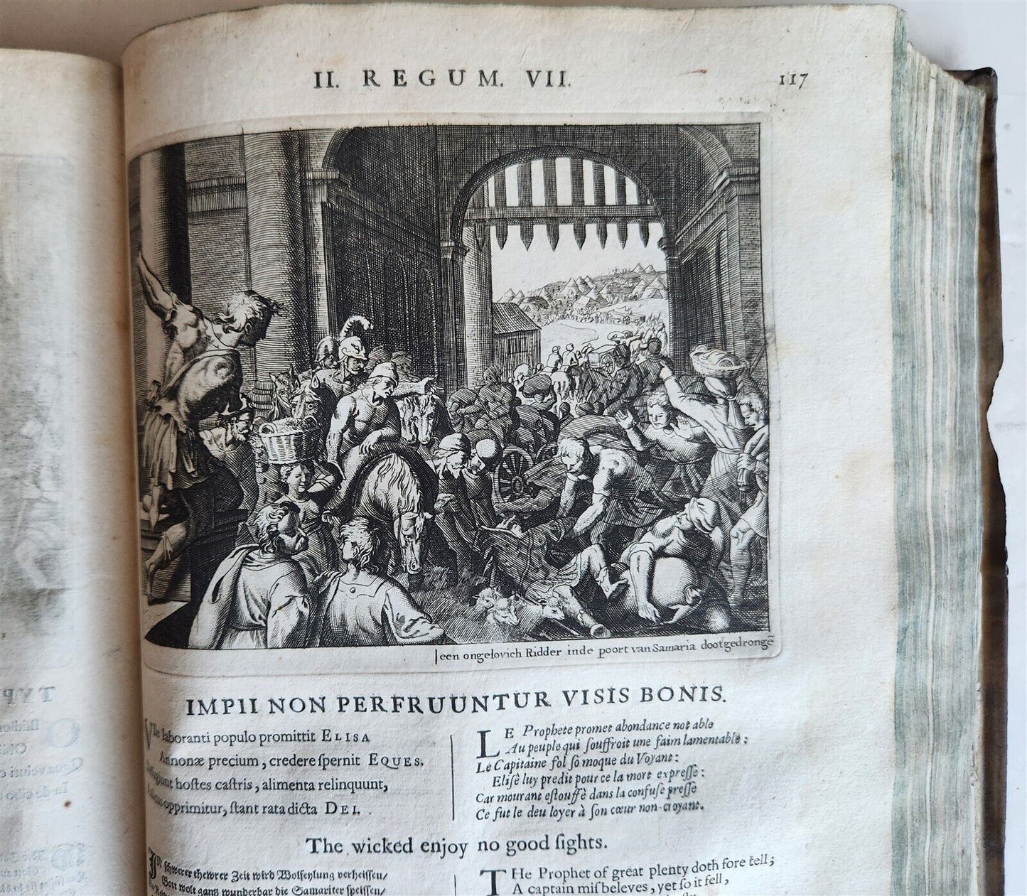 1659 FIGURES OF THE BIBLE in DUTCH antique ILLUSTRATED w/ 233 ENGRAVINGS vellum