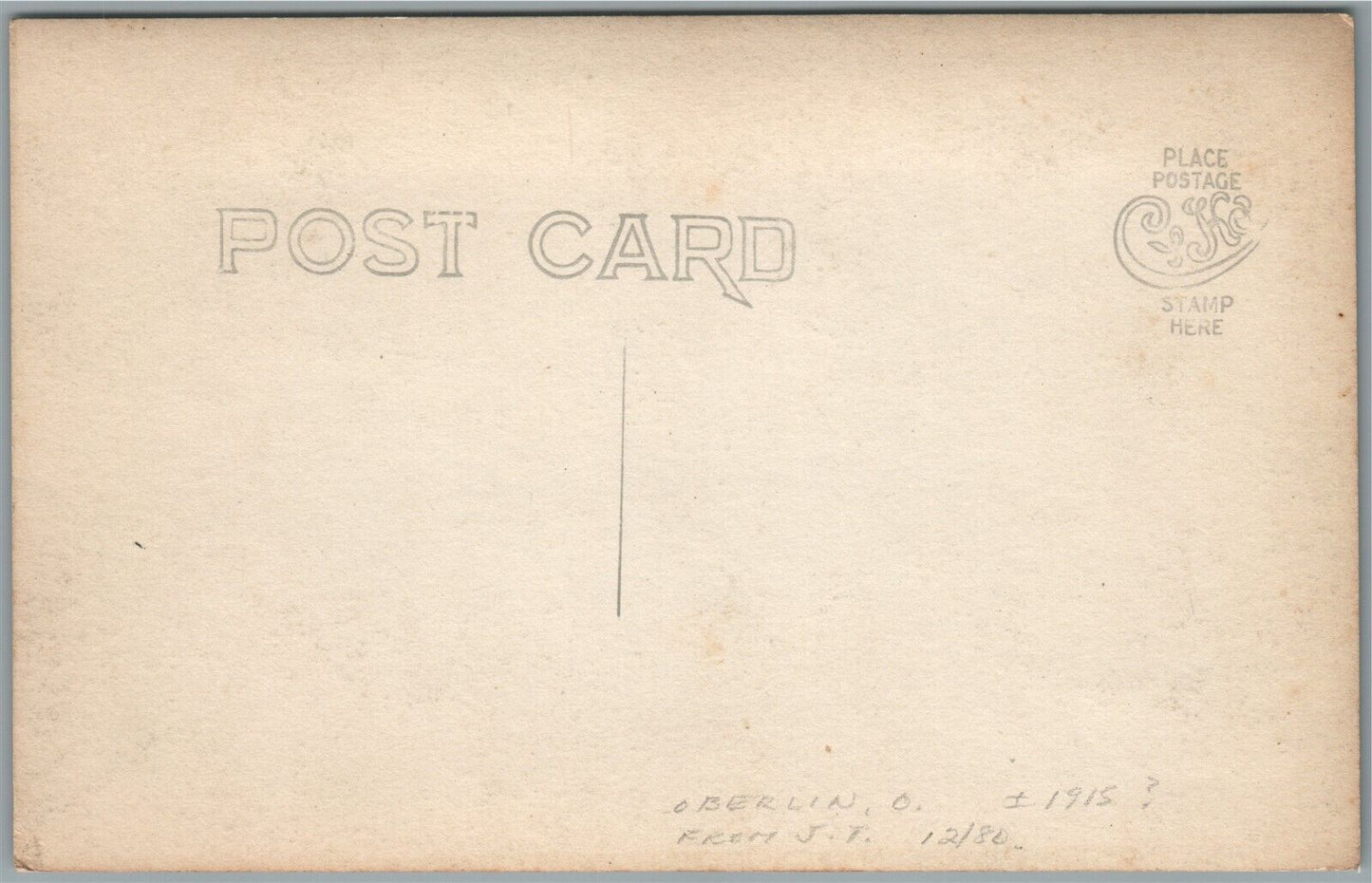 OBERLIN OH MILITARY TENTS VINTAGE REAL PHOTO POSTCARD RPPC