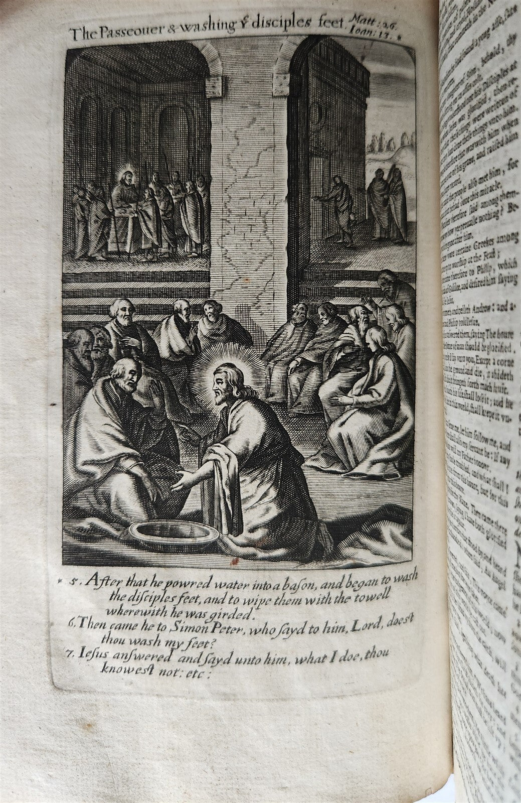 1631-34 BIBLE in ENGLISH ILLUSTRATED NEW TESTAMENT COMMON PRAYERS PSALMS antique