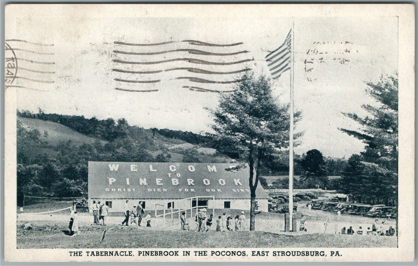 EAST STROUDSBURG PA TABERNACLE PINESBOOK in POCONOS ANTIQUE POSTCARD