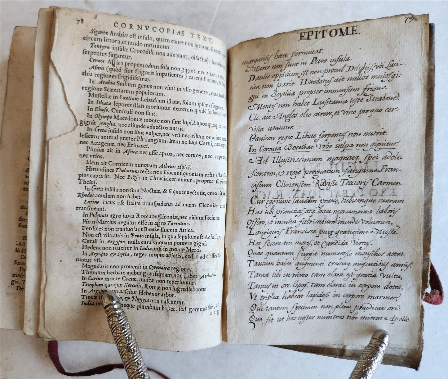 1559 OFFICINA by RAVISIUS TEXTOR antique vellum bound 16th CENTURY dictionary