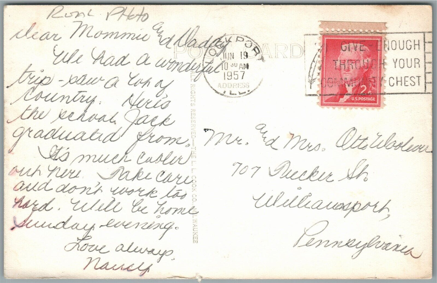 LOCKPORT IL HIGH SCHOOL VINTAGE REAL PHOTO POSTCARD RPPC