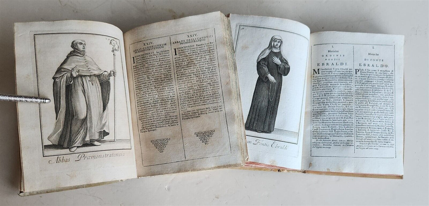 1706 ORDER of MILITANT CHURCH illustrated w/ 244 PLATES 2 VOLS antique VELLUM