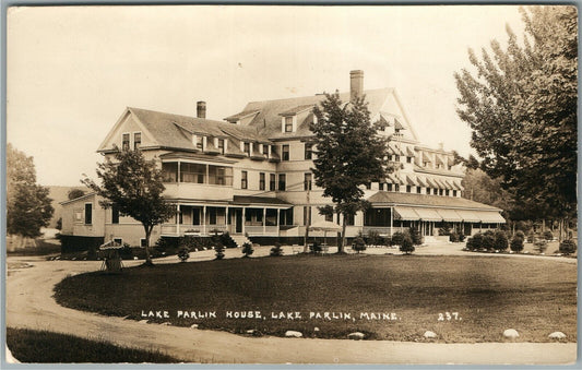 LAKE PARLIN HOUSE ME ANTIQUE REAL PHOTO POSTCARD RPPC