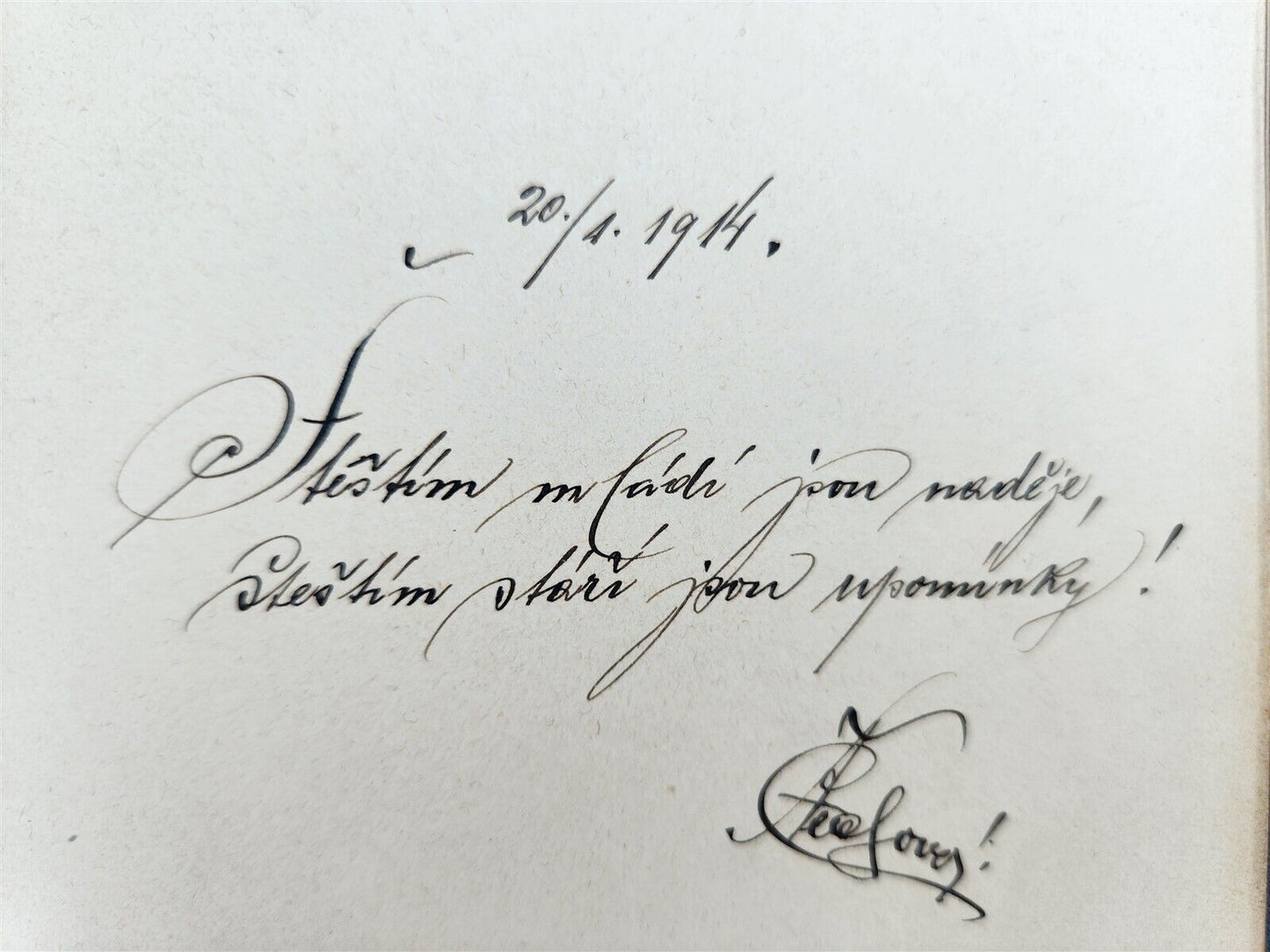 1912-18 ALBUM AMICORUM - MANUSCRIPT CZECH GERMAN BOOK antique POETRY ILLUSTRATED