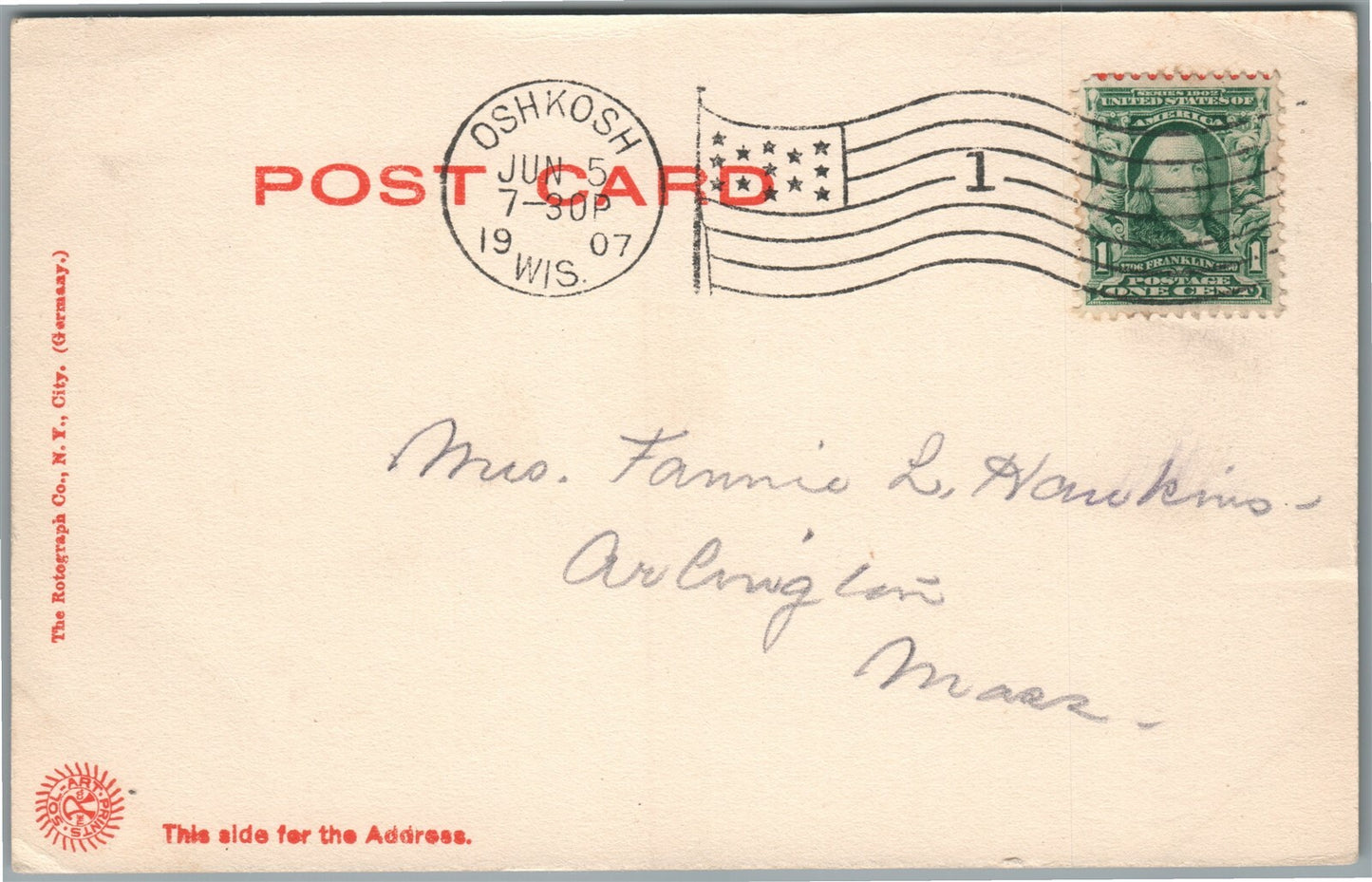 OSHKOSH WI ATHEARN HOTEL ANTIQUE POSTCARD
