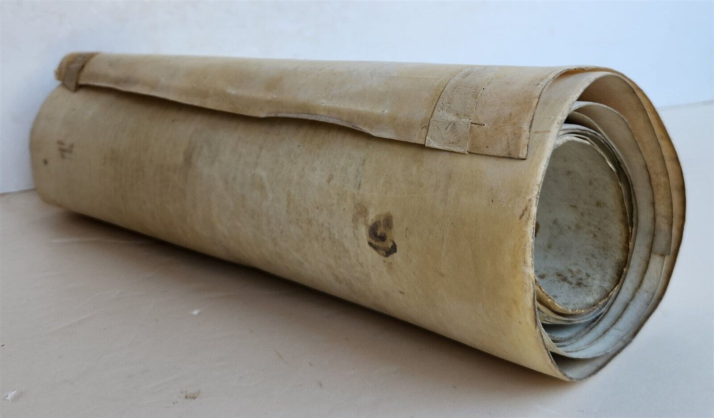 TORAH SCROLL large FRAGMENT MANUSCRIPT VELLUM antique BIBLE GENESIS 32:3-47:18