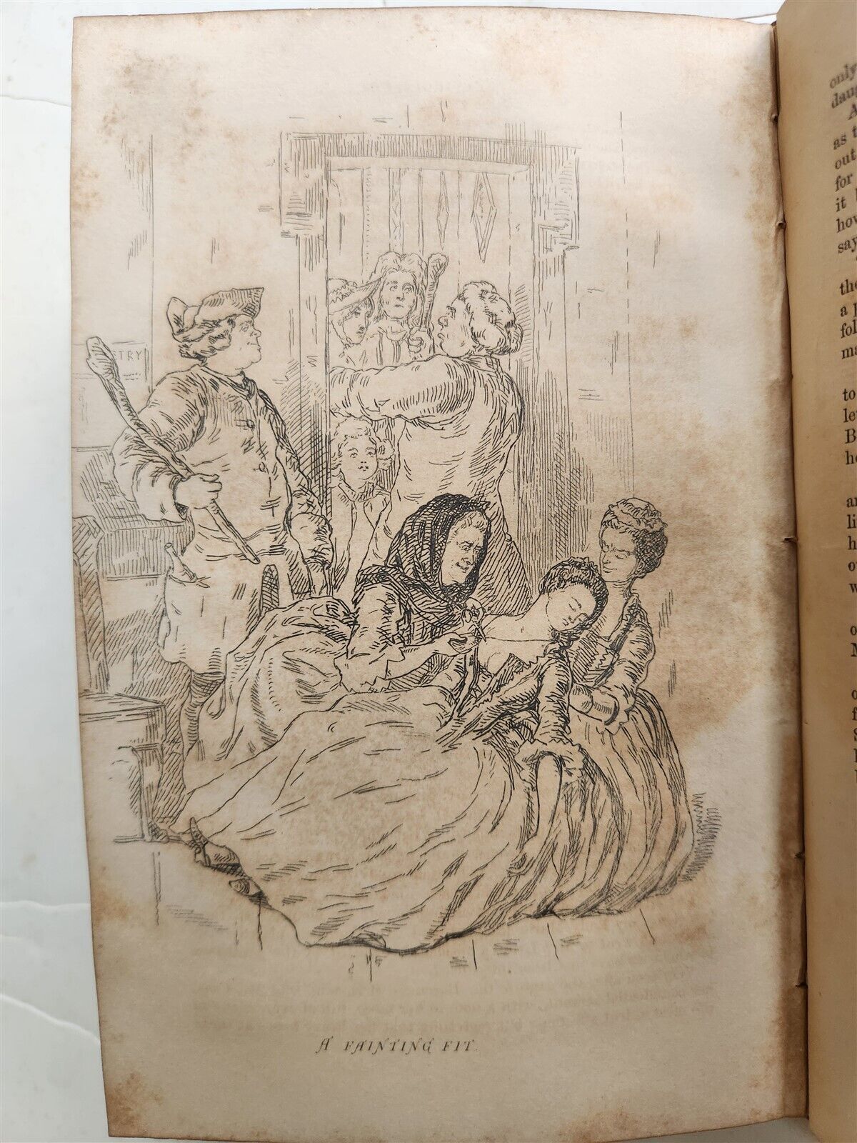 1858 THE VIRGINIANS by THACKERAY 2 VOLUMES antique Americana ILLUSTRATED