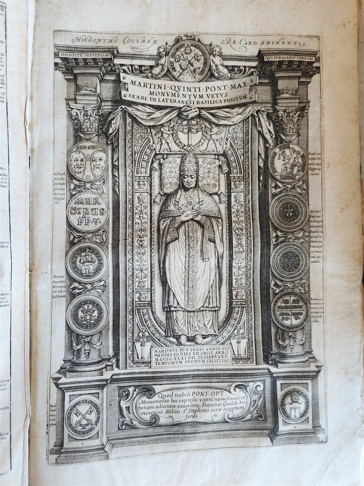1677 LIVES of ROMAN POPES 4 FOLIO VOLUMES FULLY ILLUSTRATED antique in LATIN