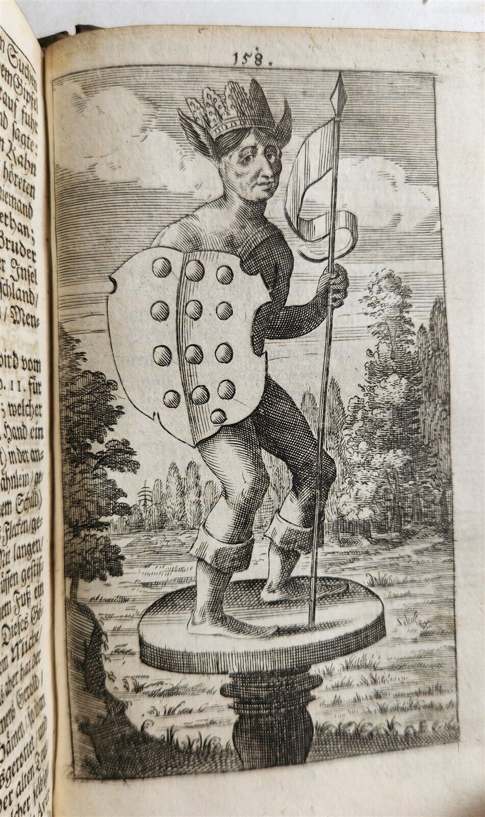 1674 WORLD'S RELIGIOUS SERVICES FULLY ILLUSTRATED antique VELLUM BINDING