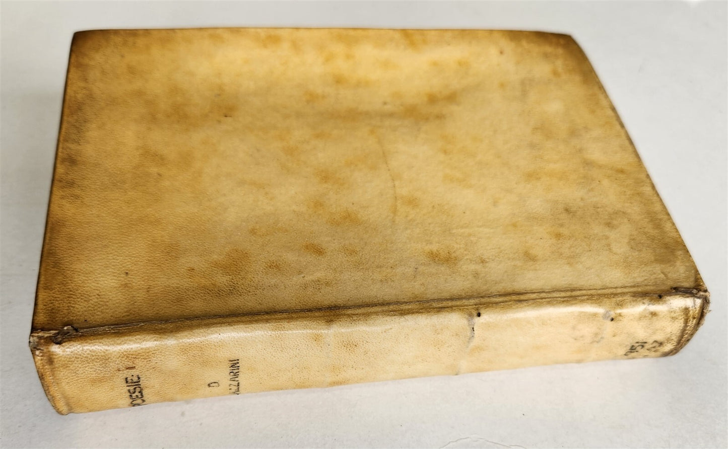 1736 POETRY antique POESIE del SIGNOR ABATE DOMENICO LAZZARINI vellum bound